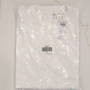Abercrombie & Fitch Pique Tee, XL, White